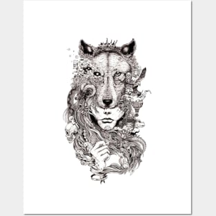 Wolf head Posters and Art